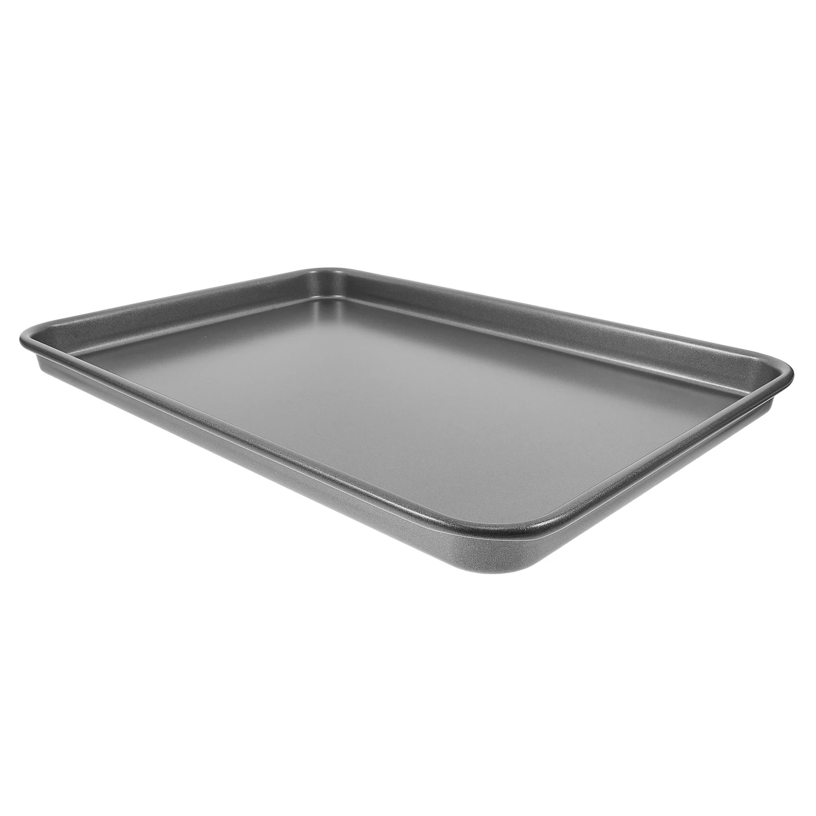 

2pcs Non-Stick Rectangular Baking Pan Carbon Steel High Heat Resistant Household Cookie Tray Pizza Sheet Oven Bakeware