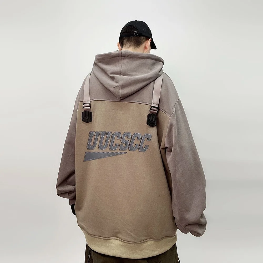 

Мужская винтажная толстовка ARENS в стиле пэчворк, уличная мода, свободный крой, худи в стиле хип-хоп, пуловер в стиле Харадзюку, оверсайз, мужская одежда