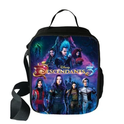 Disney Descendants Cooler Lunch Bag Cartoon Girls Portable Thermal Food Picnic Bags for School Kids Boys Box Tote