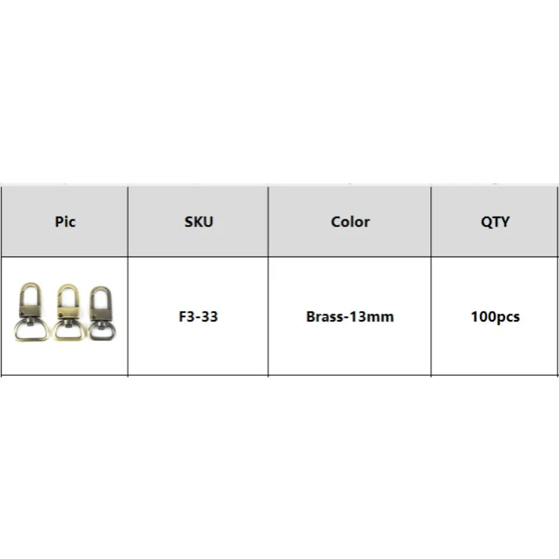 

100Pcs 13mm-Brass Metal Buckle