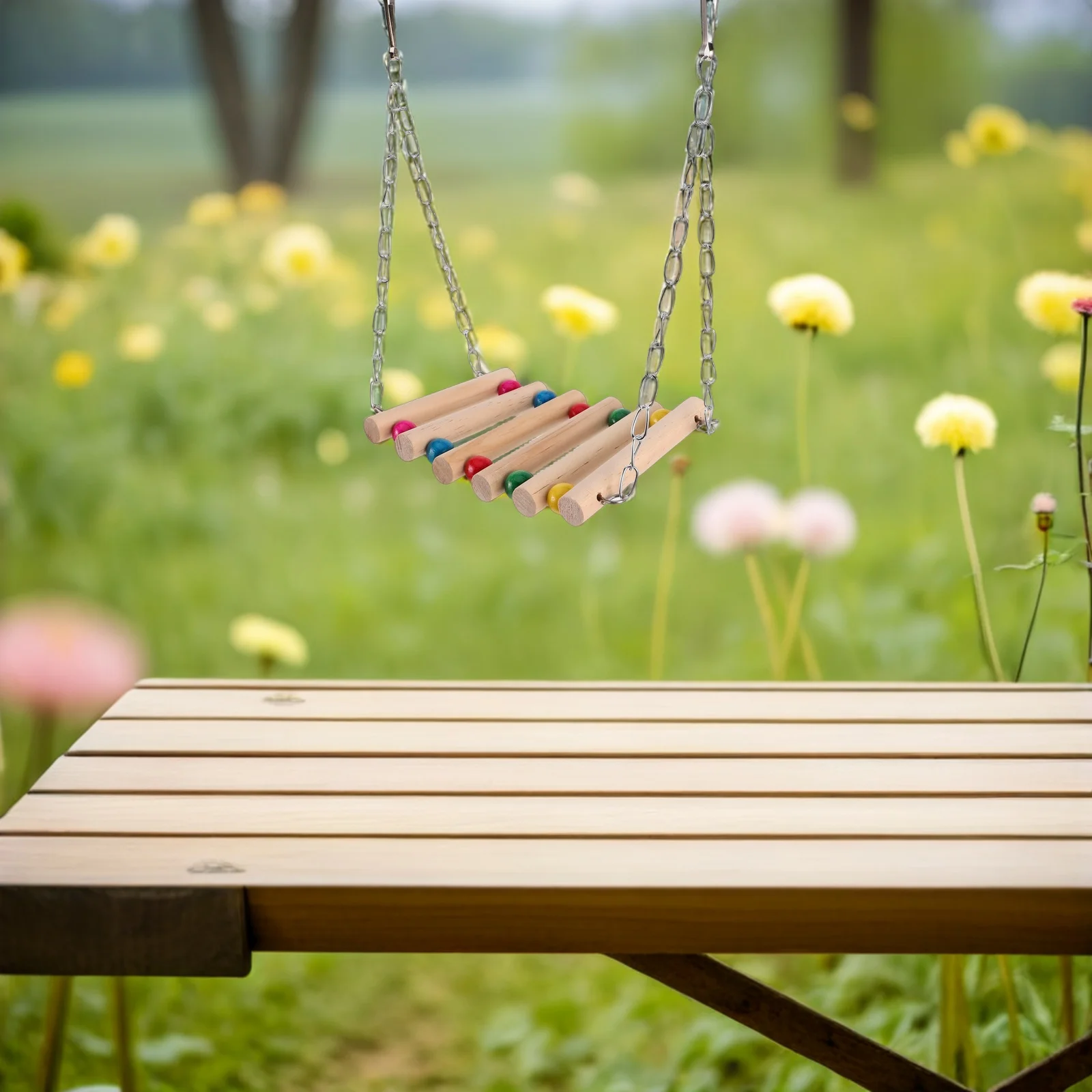 

Parrot Swing Toy Ladder Toys Bird Perch Parakeet for Cage Climbing Frame Birds Hanging