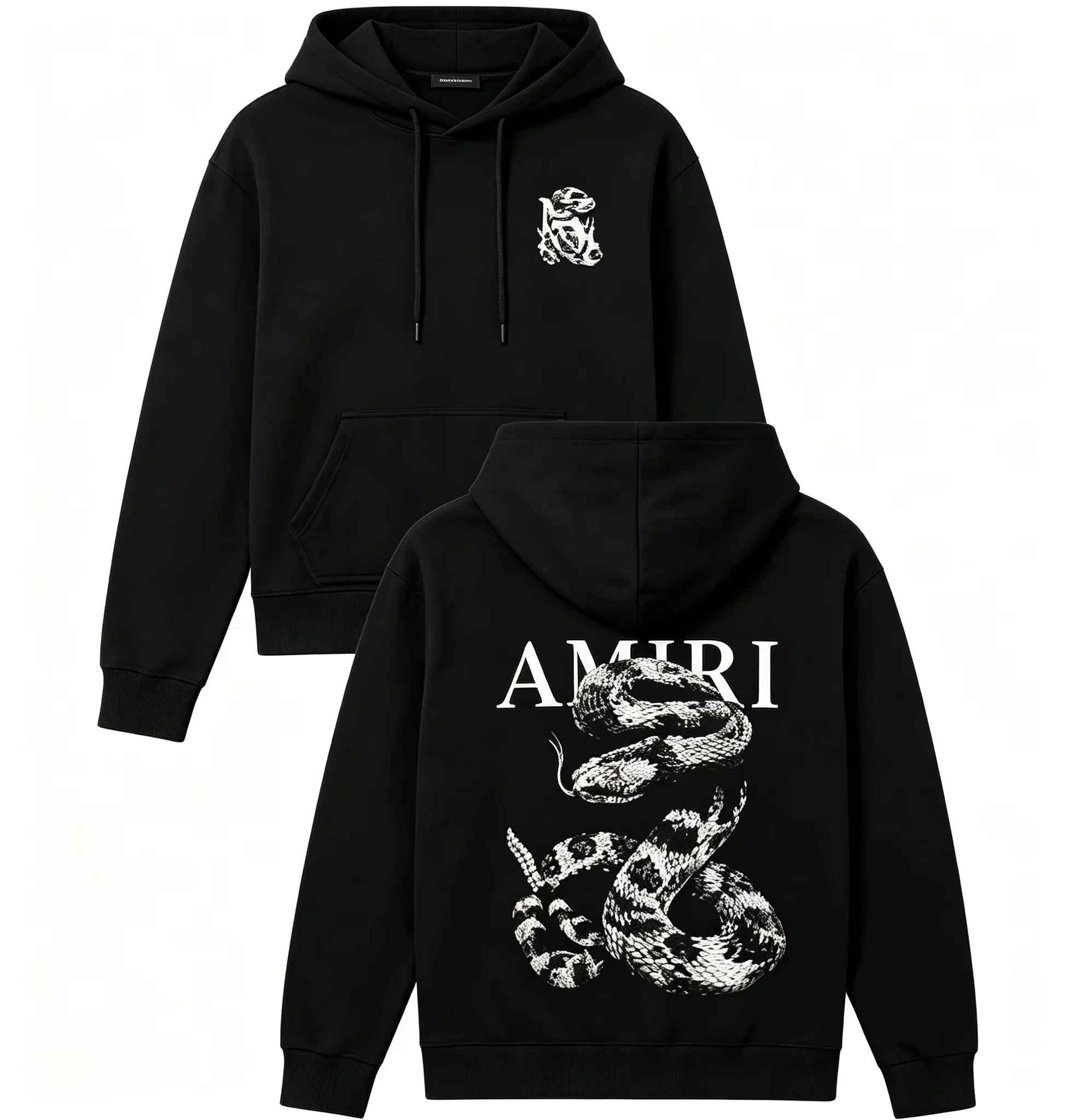 2026 Vintage Skull Art Graphic Hoodie Black Long Sleeve Unisex Hooded Sweatshirt