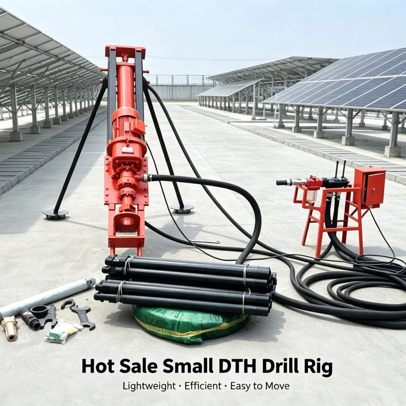 Customized Engineering DTH Drilling Rig, Portable Small Rock Drilling Rig, Mining Quarry Slope Blasthole Drilling Equipment