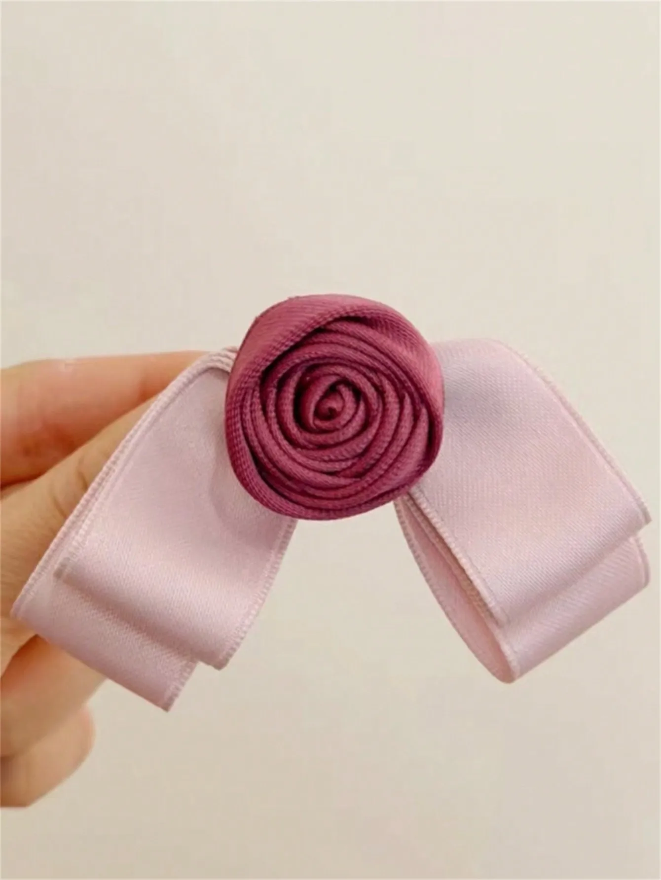 1 ladies summer fresh and sweet new rose hair clip back head bow half tied side fringe with broken hair clip hair accessories