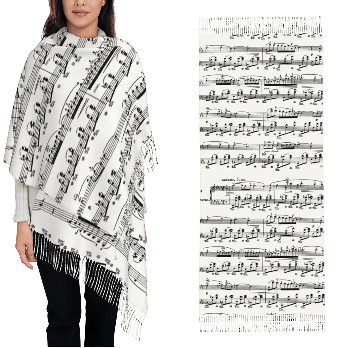 

Nocturne By Chopin Piano Chopin Nocturne Shawl Wrap Womens Winter Large Long Scarf Pashminas Shawl Scarves