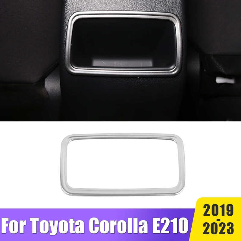 Rear Air Conditioning Vent Outlet Frame Trim Cover Stickers For Toyota Corolla E210 2019-2021 2022 2023 Hybrid Car Accessories