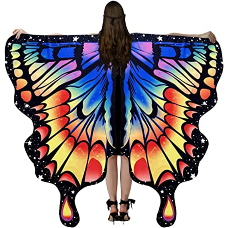 Women Pixie Butterfly Costume Halloween Performance Cloak Children's Butterfly Elf Angel Wings Christmas Cosplay Stage Costumes