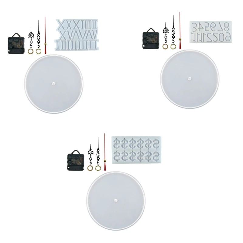 M2EA Silicone Mold Clock Movement Pendulum Molds Making Replacement Mechanism Wall Operated Clock Making Resin