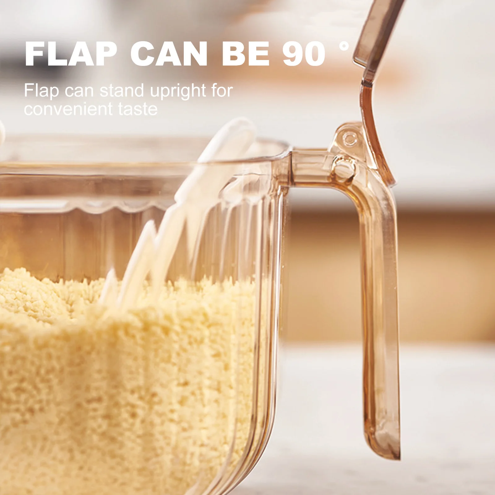 

Condiment Storage Container 4-Compartments High-Quality Pet Seasoning Box Kitchen Spice Organizer Multi-Function Container