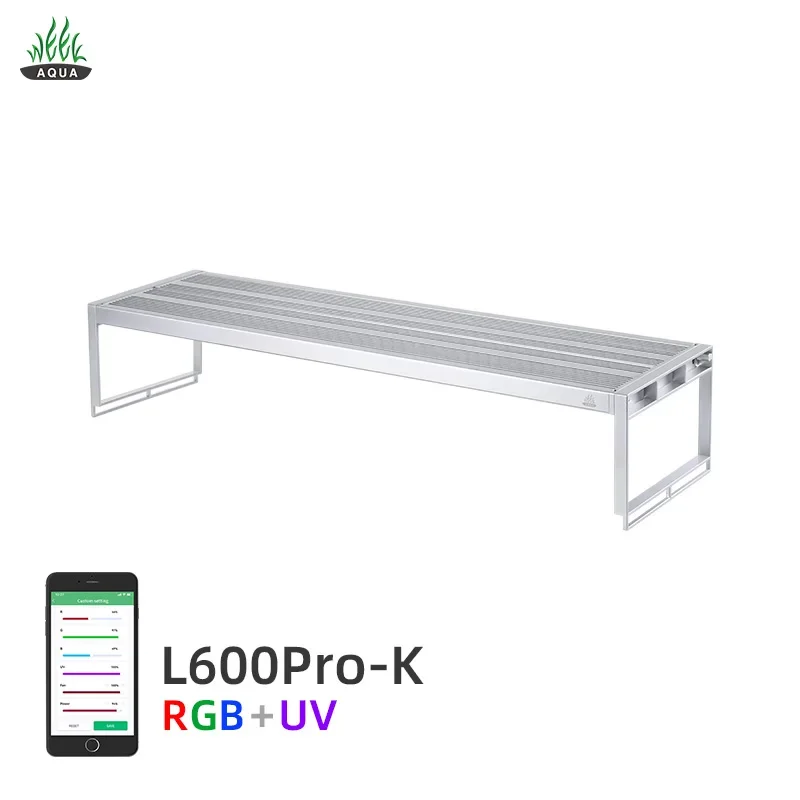 WEEK AQUA L600Pro 60w RGB UV Plant Aquascaping Tank Extendable Brackets Aquarium Light Led