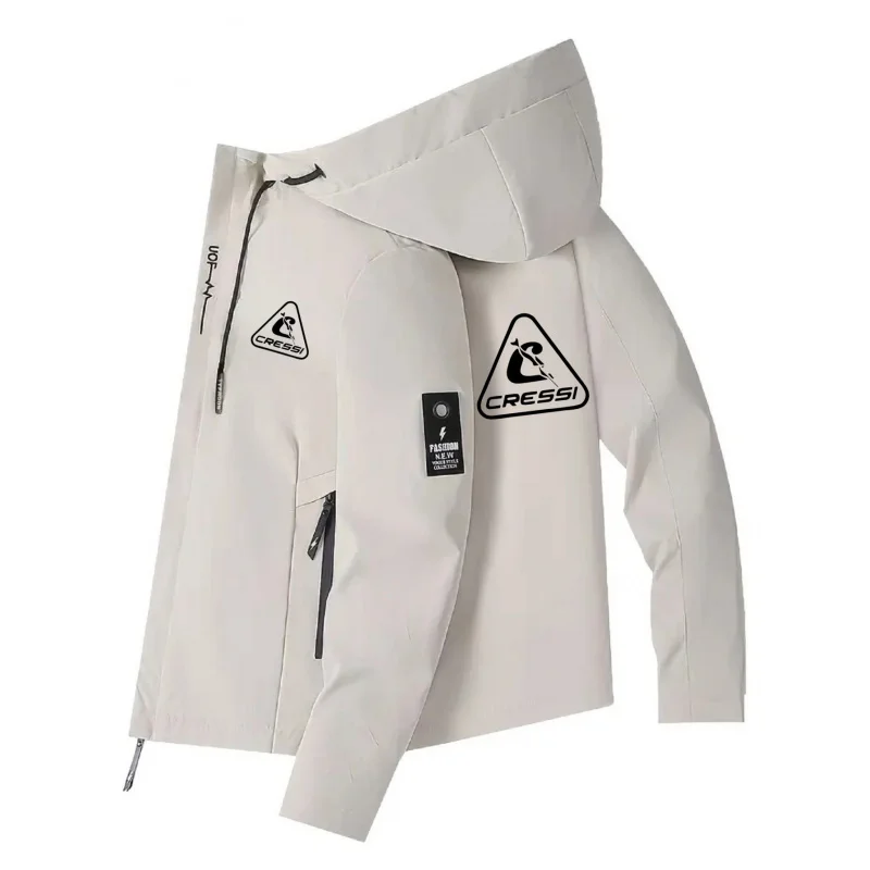 

Men's lightweight windproof and waterproof hooded jacket - high-quality shell, breathable fabric