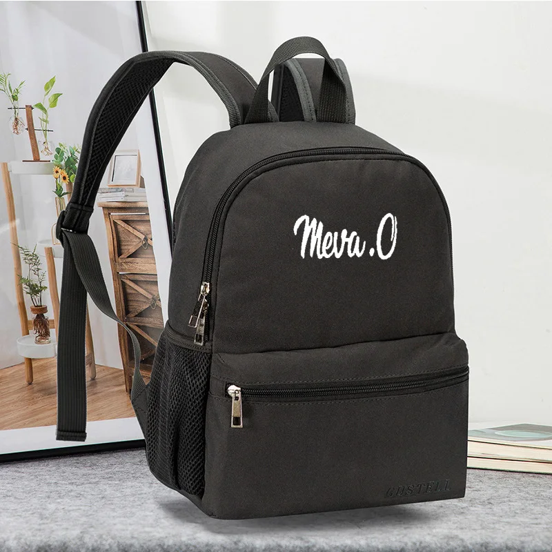 Personalized Embroidered Name Oxford Cloth Backpack Simple Candy Color Backpack Men\'s And Women\'s Primary School Backpack