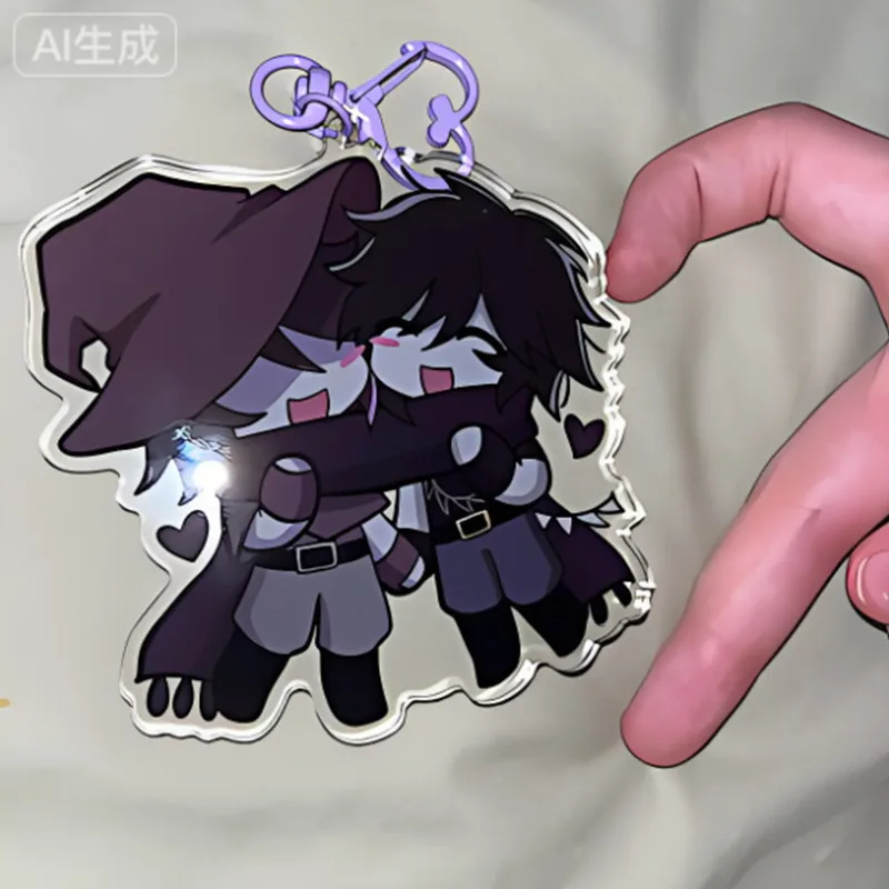 Forsaken Azuretime سلاسل المفاتيح لطيف لعبة الرسوم المتحركة قلادة شخصية