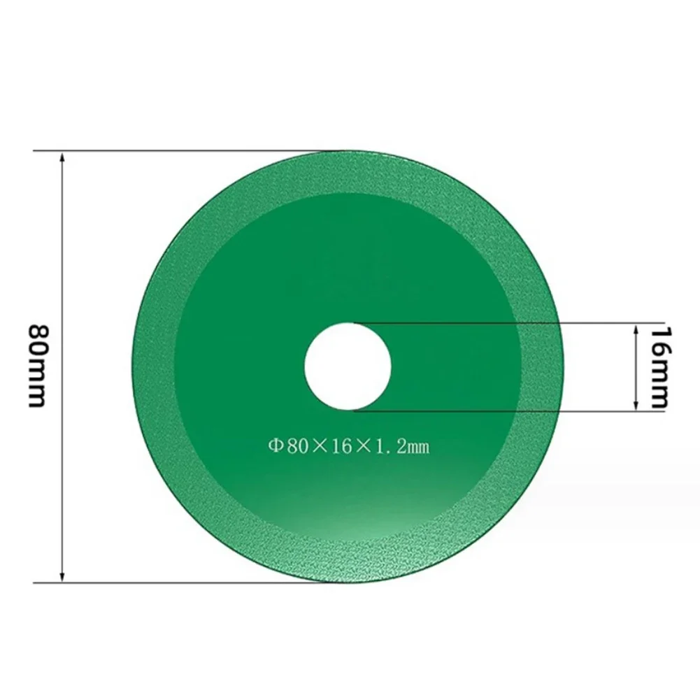 Cutting Disc Cutting Blade For Angle Grinder Wear Resistance 80mm Green High Manganese Steel Glass Cutting Disc