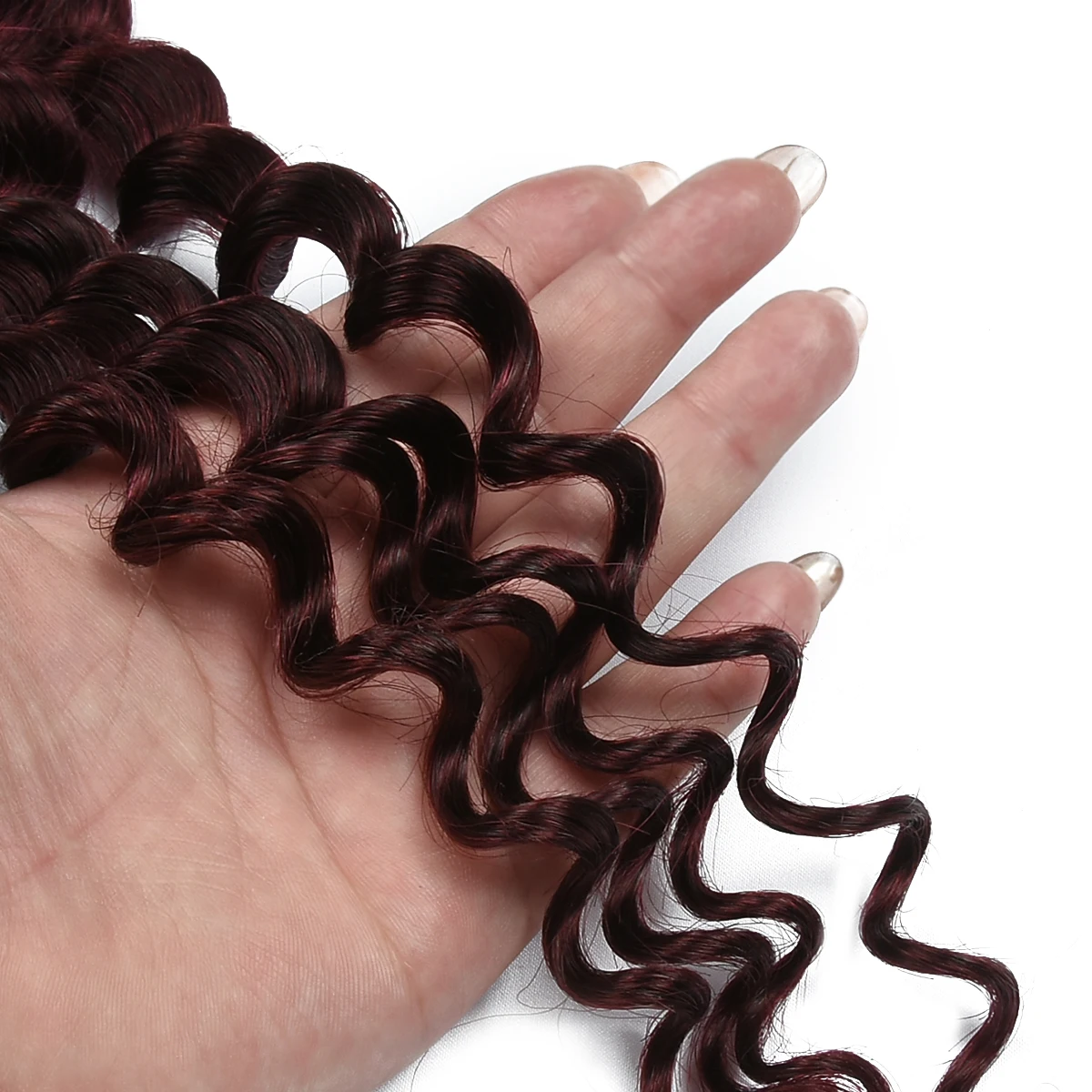 موجة عميقة 100% الشعر البشري السائبة ل بوهو جديلة 99J لا لحمة عميق مجعد البرازيلي ريمي السائبة الشعر لتضفير الشعر التمديد #6