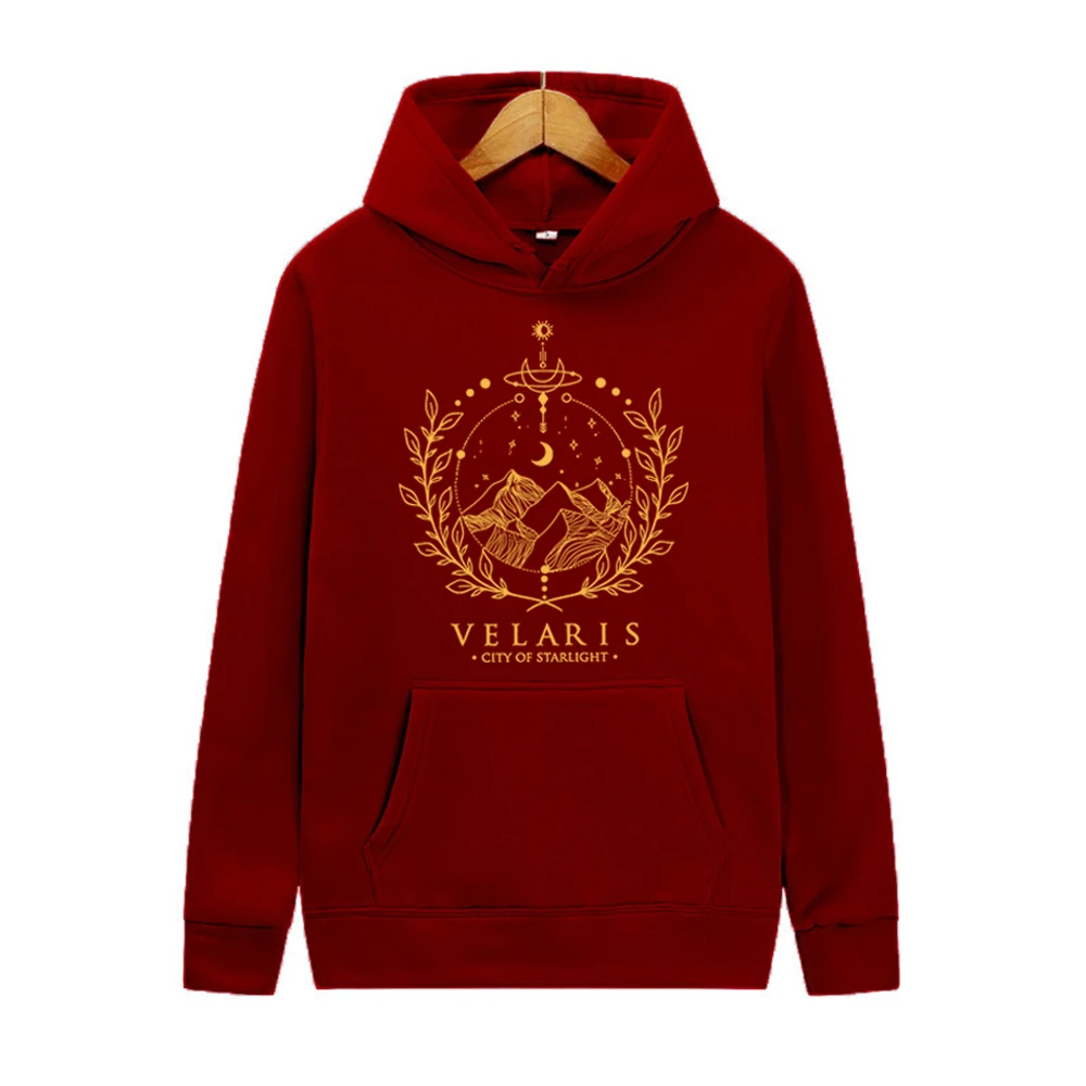 Sarah J Maas Velaris Hoodie Night Court Acotar Pulllover Throne of Glass SJM Book Lover Gift for The Rhysand Vintage Hoodies Top