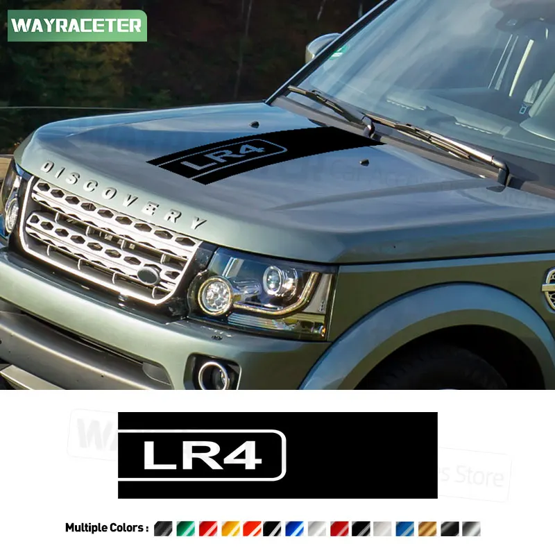 

Car Engine Cover Carbon Fiber Vinyl Decal Bonnet Hood Stripes Sticker For Land Rover Discovery 4 LR4 L319 Off Road Accessories