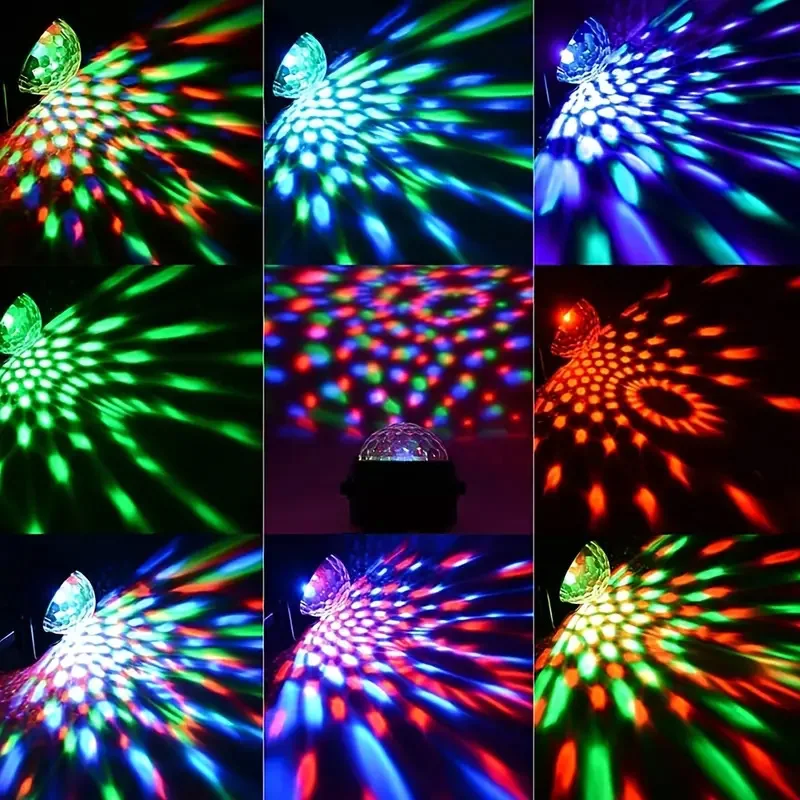 LED Magic Ball Light Car Atmosphere DJ Light Disco Light With BT Speaker Car Decor Lights LED Stage Lamp Birthday Christmas Part