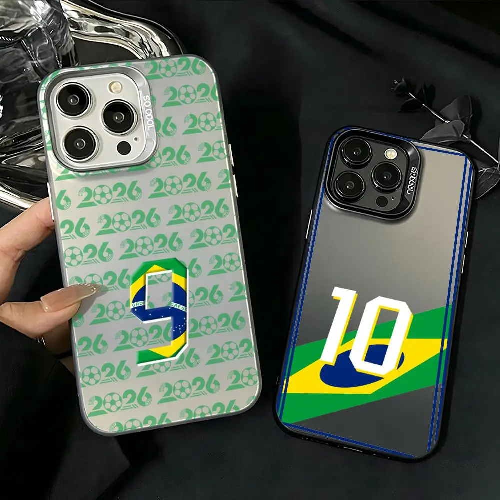 Funda para Teléfono B-Brazil-S Premium para iPhone 16/15/14/13/12/17 Pro Max Plus, Ligera y Resistente a Caídas