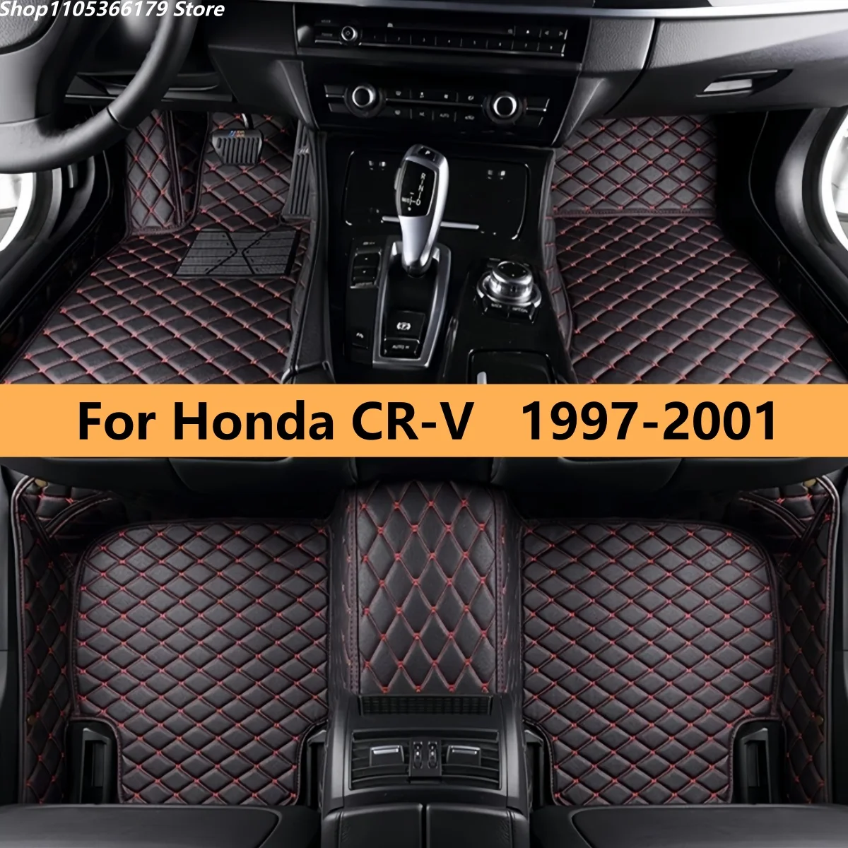 

Автомобильные коврики на заказ для Honda CR-V 1997-2001 годов выпуска, кожаные, полный комплект, аксессуары для авто.