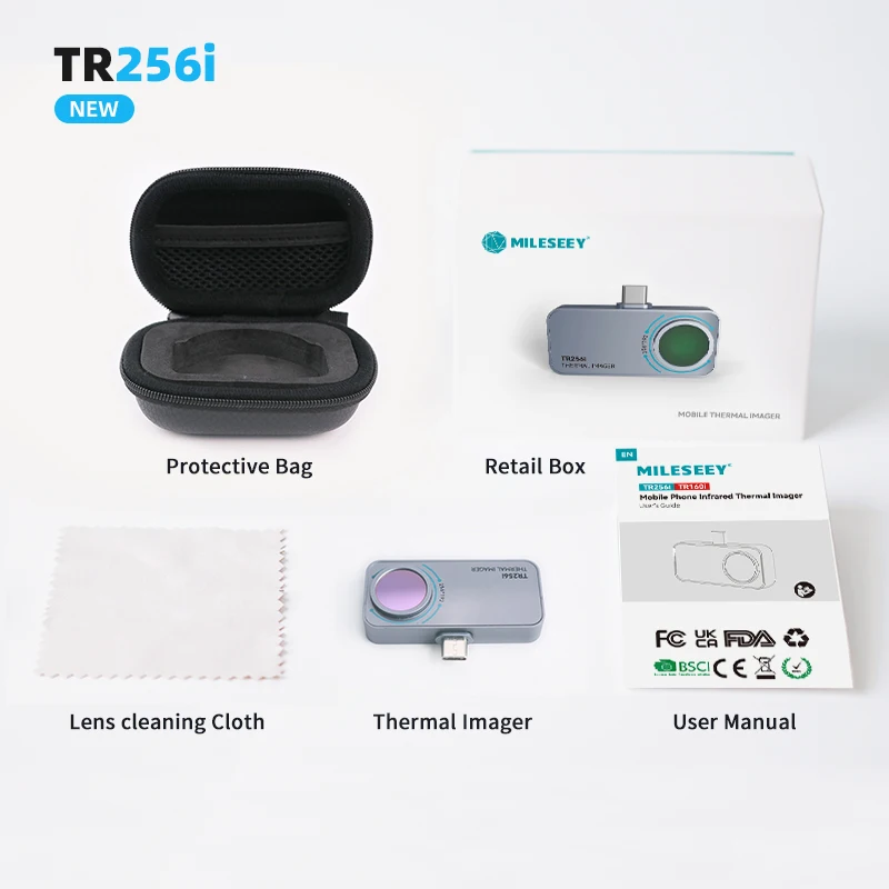 Mileseey Infrarood Thermische Camera TR10 TR256i Resolutie 192*256, IR Thermische Beeldvorming voor mobiele telefoon reparatie. voor Waterleiding Lek