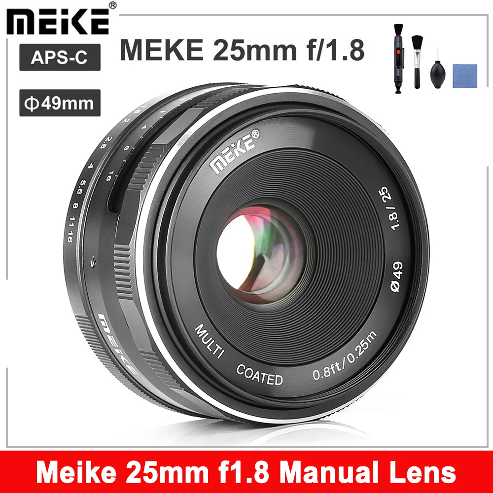 

Meike 25mm f1.8 Large Aperture Manual Lens APS-C for Olympus Micro 4/3/Sony E/Canon EF-M/FujifilmX Mirrorless Cameras