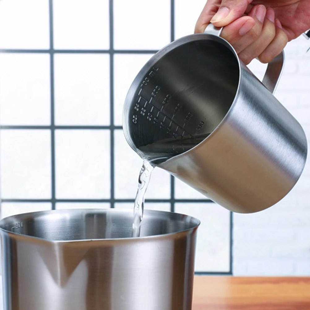 

Stainless Steel Measuring Cup 1500 ML Premium Rustproof Accurate Scales Coffee Baking Milk Tea Kitchen Tool