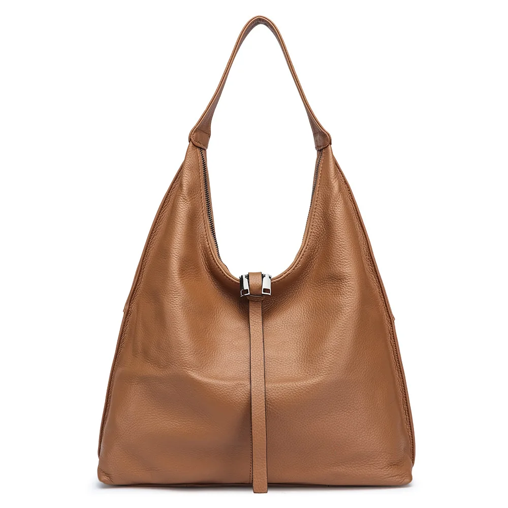 Underarm Commuting Women's Large Capacity Genuine Leather Autumn Winter Versatile Casual Shoulder Handbag Tote Bag Top-handle