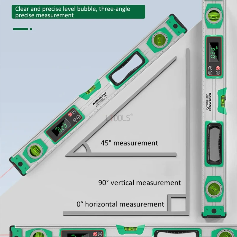 مستوى الليزر الرقمي 30/40/50 سنتيمتر 0-90 درجة عالية الدقة مسطرة التسوية الإلكترونية متعددة الوظائف أدوات المستوى المغناطيسي القوي