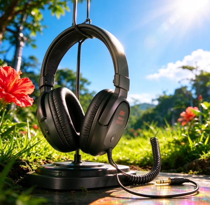 Professional UR30 Detector Headphone, Replacement Headset With Spring Cord For 4500 5000 GFX7000 Gold Metal Detector Equipment