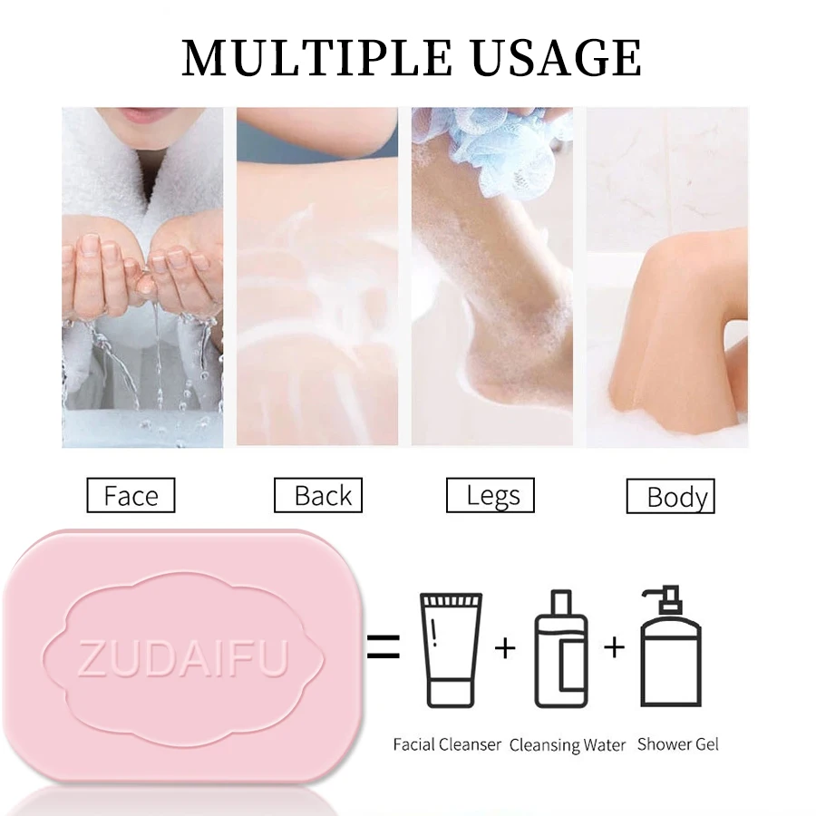 3Pcs ZUDAIFU Sulfur Soap Removal Pimple Acne Skin Conditions Perfume Bath Oil Control Health Care Soap 80g