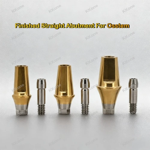 10 juegos de accesorios para implantes dentales, muelle recto terminado de aleación de titanio de alta calidad para suministros de clínica Dental Osstem