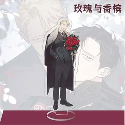 Anime Manwha Acrylic Stand Rose and Champagne Leewoon Figure Display Korean BL Manga Goods Collection Desk Decoration Gift