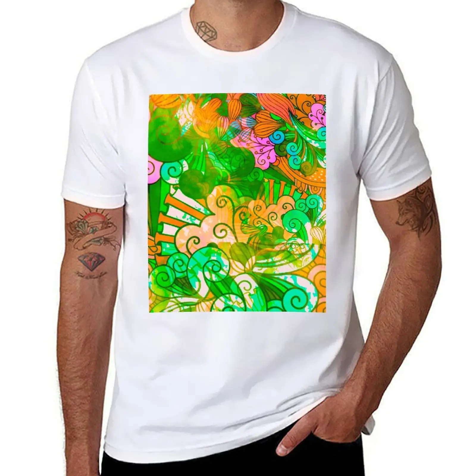 

Funky Retro Psychedelic Groovy Design T-Shirt man t shirts graphic t shirt for man 100 percent cotton T-Shirt