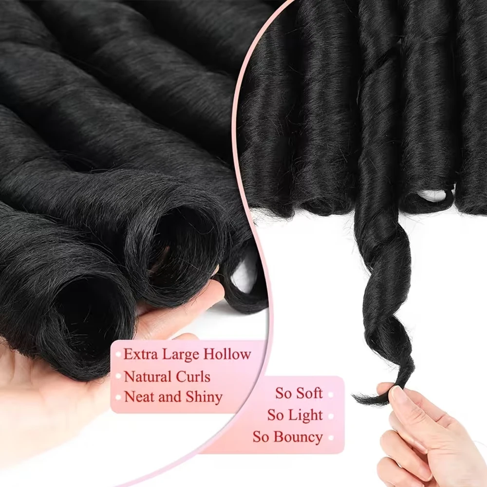Loose Wave Spiral Curl Braids French Curls Braiding Hair Extensions Synthetic Hair150g High Temperature Ombre Pre Stretched Hair - view 4