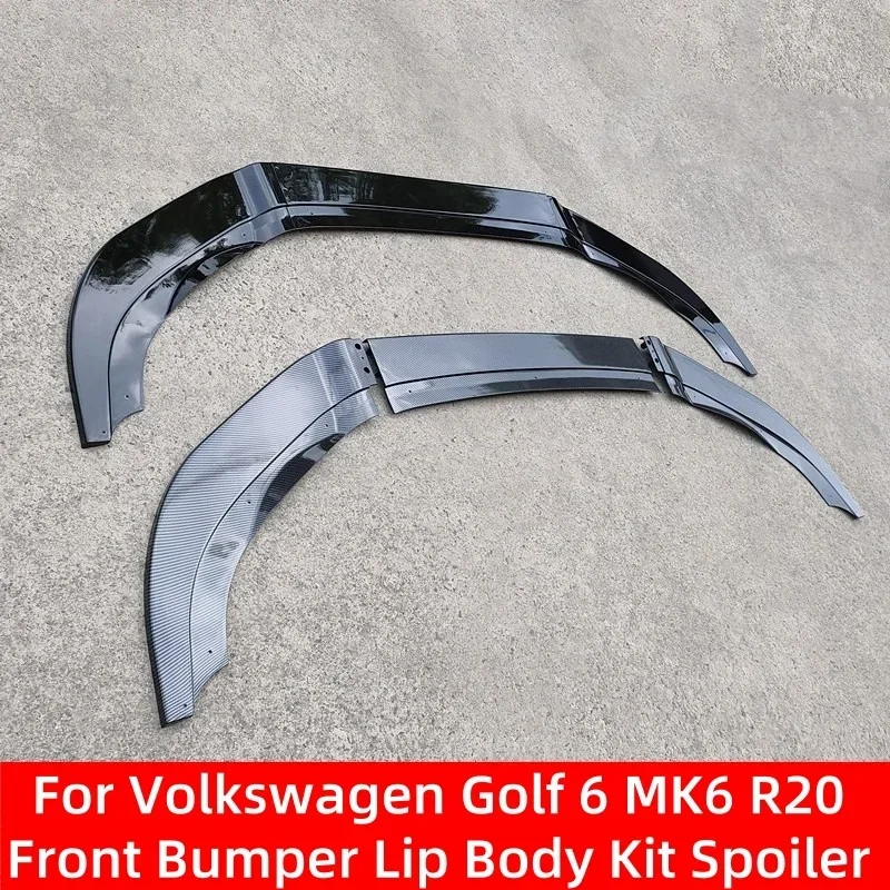 

For Volkswagen Golf 6 MK6 R20 Car Front Bumper Splitter Lip Diffuser Spoiler Cover Lower Splitter Blade Guard BodyKit