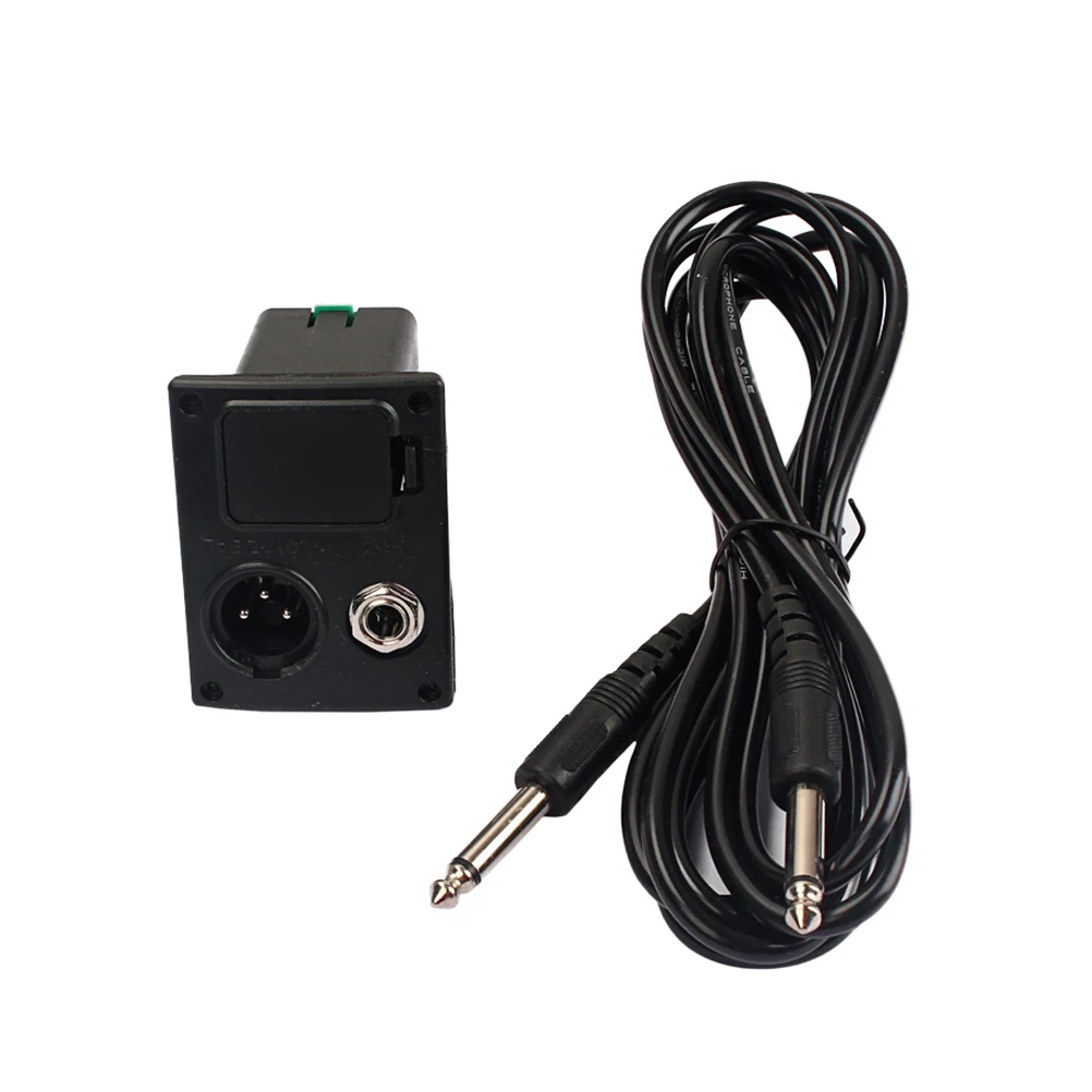 

9v for Guitar Bass Ukulele with 4 Pin Jack 6 35mm Acoustic Guitar Box Output Metal Contact Welding Circuit Flat