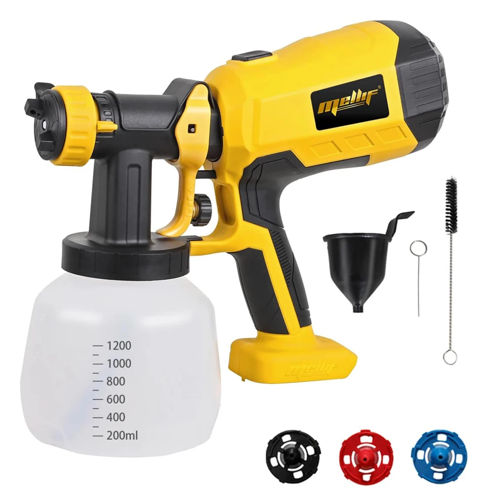 sem fio handheld paint gun pulverizador de pintura para dewalt 18v 20v max bateria teto cerca casa pintura sem bateria 01