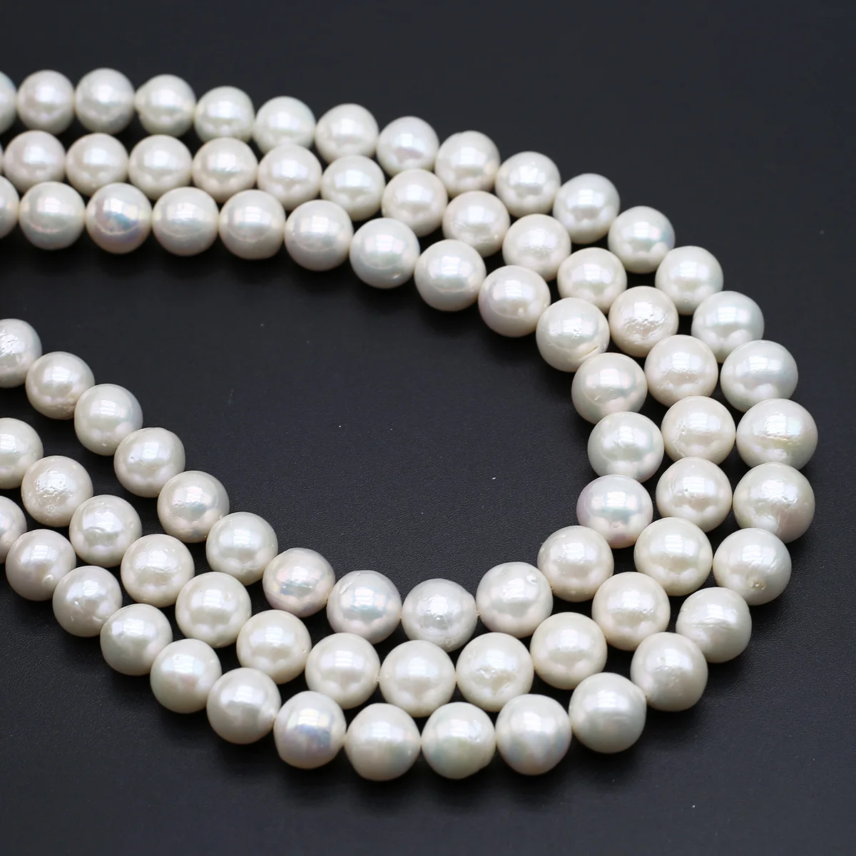 Natural Freshwater AAA Grade Pearls Beaded White Near Round Loose Spacer Beads for Jewelry Making Diy Bracelets Necklaces Gifts