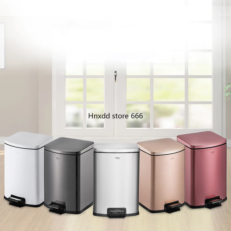 Stainless Steel Small Trash Can Kitchen Home Cleaning Storage Trash Can Kitchen Metal Toilet Bote De Basura Cleaning Tools