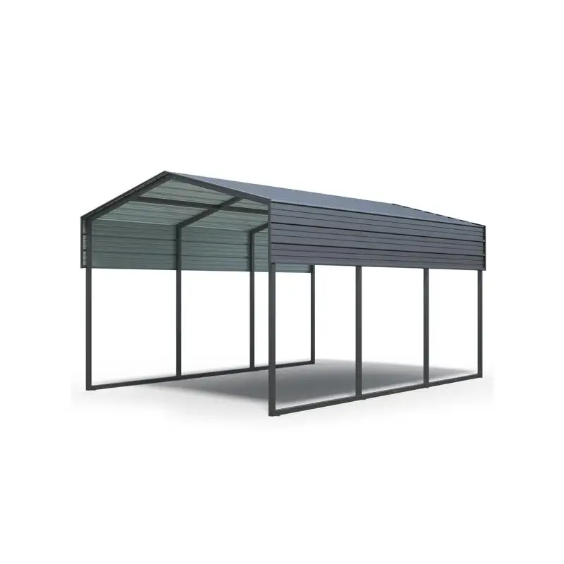 

Сверхмощный металлический карпорт 10x15 футов с усиленной рамой, уличный многоцелевой навес для транспортных средств, лодок и тракторов