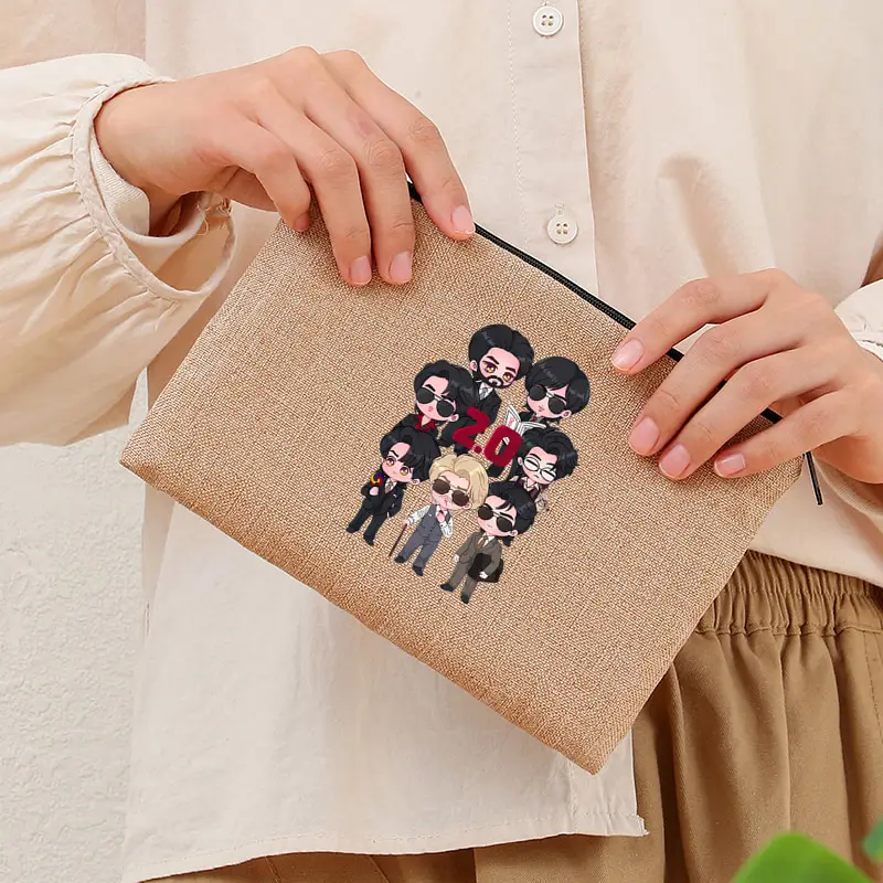 Arirang 2.0 World Tour 2026 Line Makeup Bag Multi Functional Lightweight Women's Travel Storage Bag Kpop Fan Gift Fashion Bags