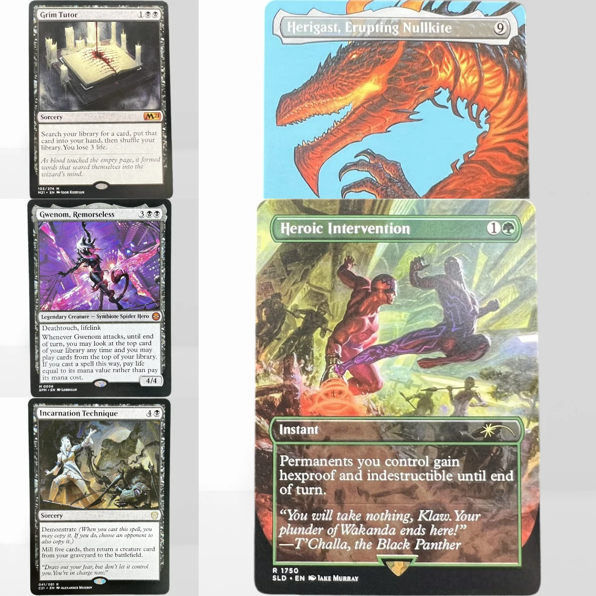 HOLO39-1-G-I TCG Proxy Mágico Harvester of Misery Hellkite Courser Grim Tutor Helm of the Host Imperial Sea German Black Core
