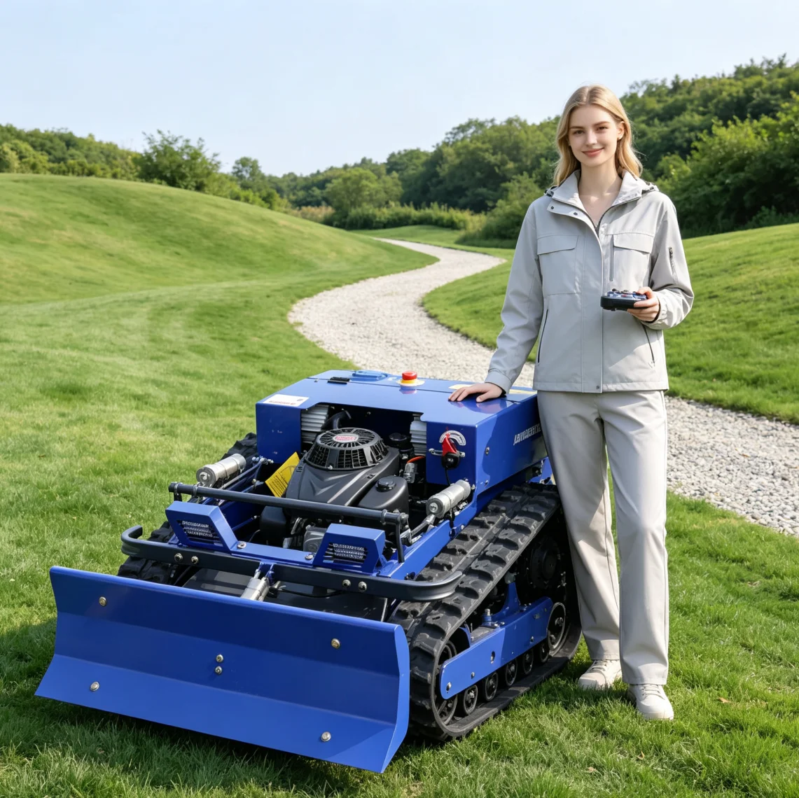 Customized Zero Turn Remote Control Lawn Mower Robot Petrol Lawnmower For Hillside Orchard Grass lawn mower
