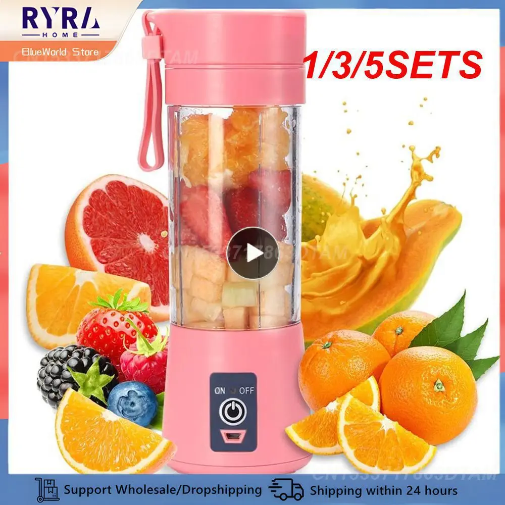 1/3/5 סטים usb טעינה/jicer כחול ניקוי מהיר קל ונוח לסחוב פירות חשמליים מיני