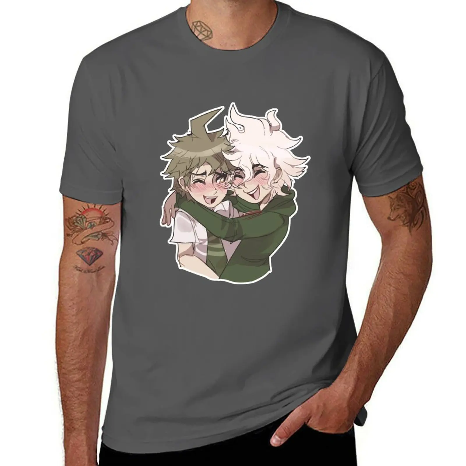 

komahina komaeda and hinata dangan ronpa T-Shirt funny t shirts dark humor t shirts for man pack white T-Shirt