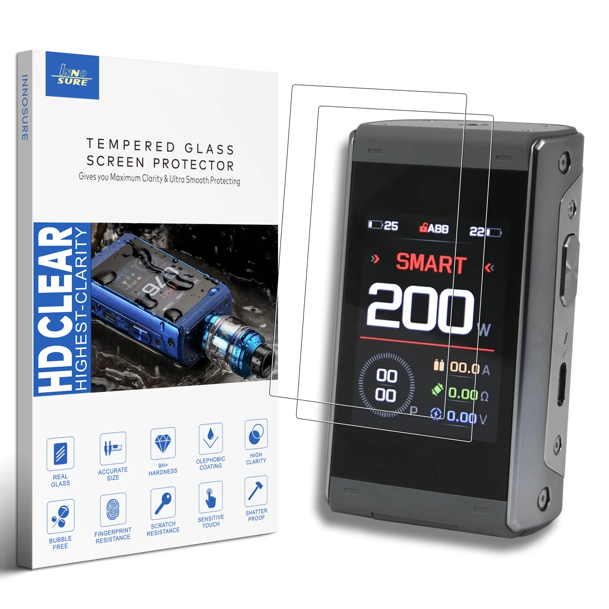 [2 УПАКОВКИ] Защитная пленка из закаленного стекла, предназначенная для Geek-vape T 200 A egis 2,4-дюймовый сенсорный экран, защита от царапин/отпечаток пальца