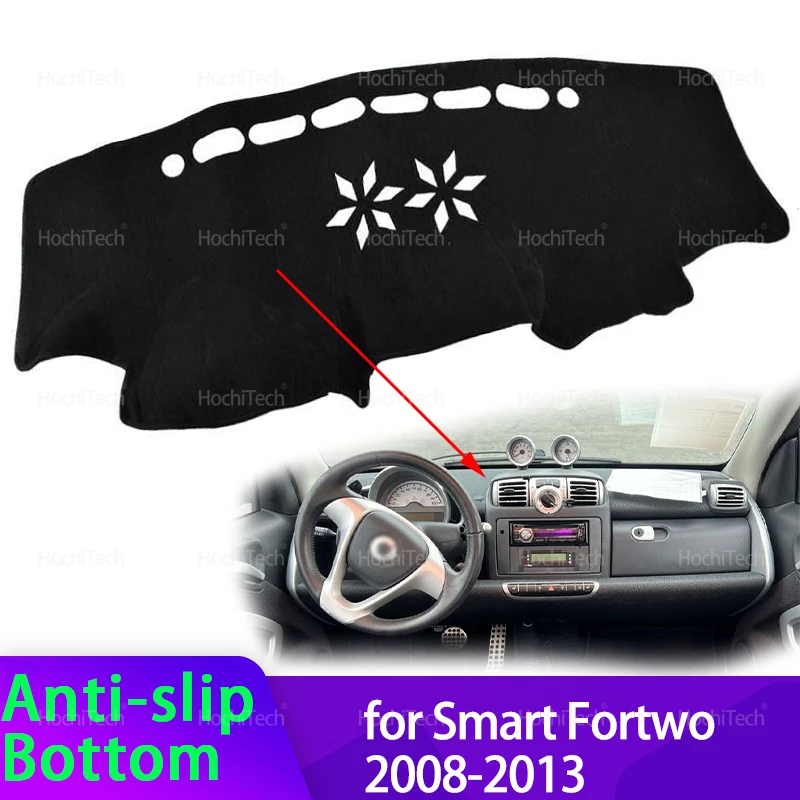

Чехол на приборную панель автомобиля, коврик для Smart Fortwo 2008 2009 2010 2011 2012 2013, солнцезащитный козырек, защитная подушка, нескользящие аксессуары