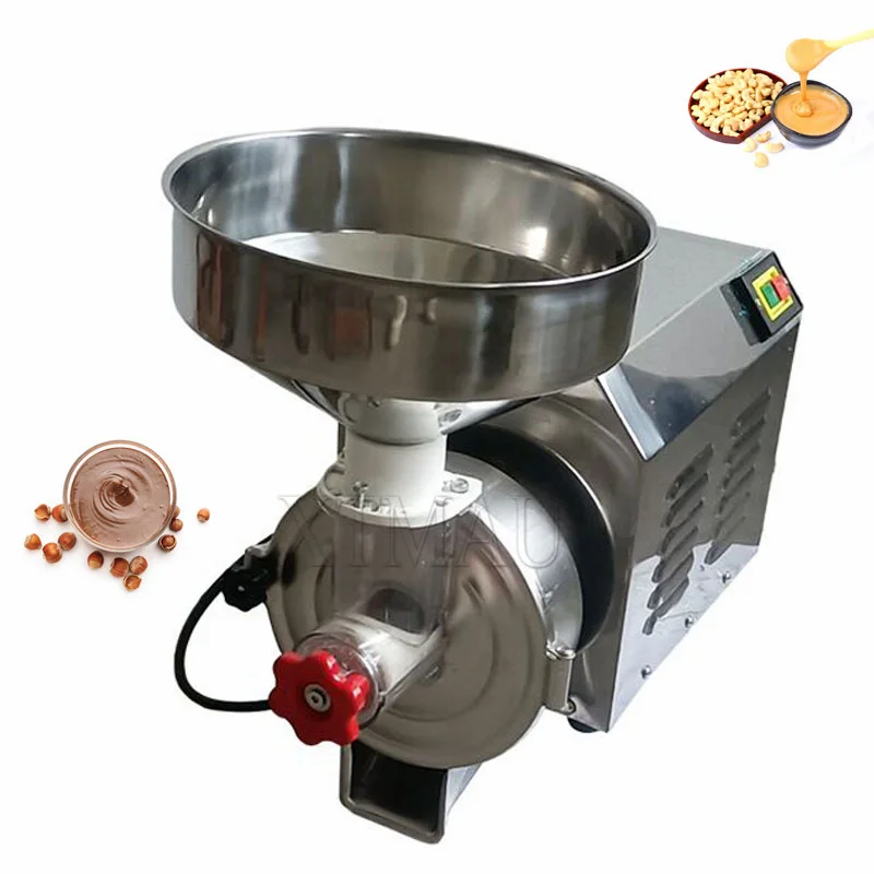 Pequeno comercial manteiga de amendoim amêndoa gergelim pasta molho porca manteiga fabricante fazendo moinho moagem moedor máquina moagem