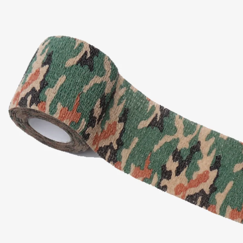 1 Roll 5cm*4.5m Camo Wound Dressing Tape Nonwovens Self-adhesive Elestic Camouflage Patch Tie Tape Plaster